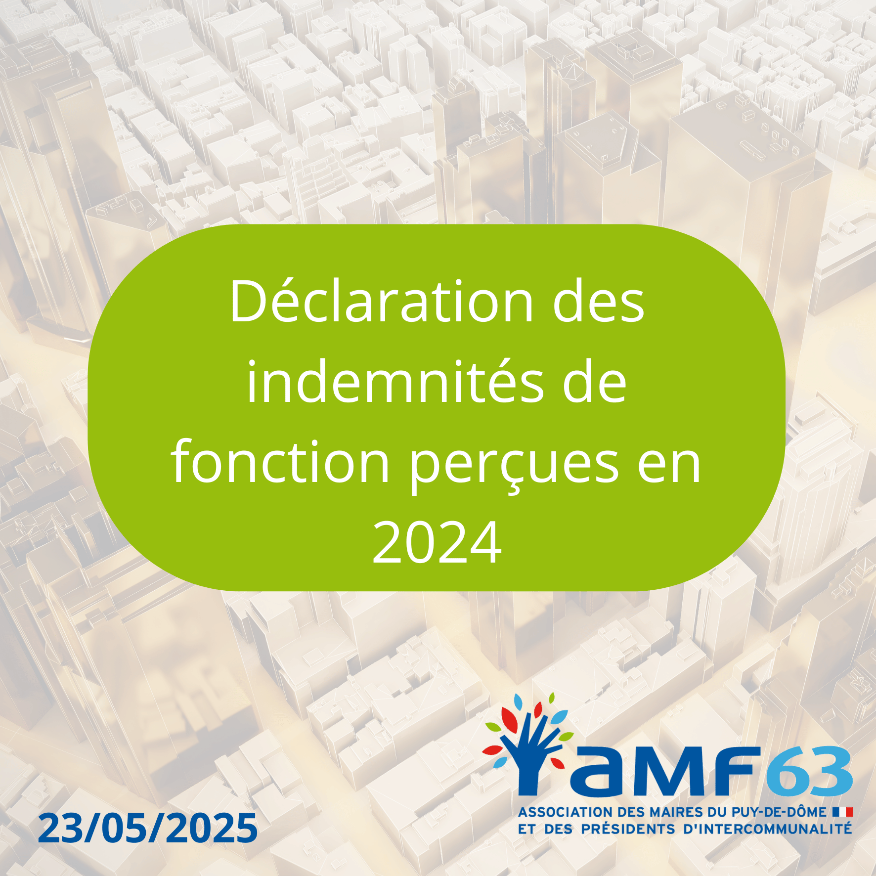 Déclaration des indemnités de fonction perçues en 2024