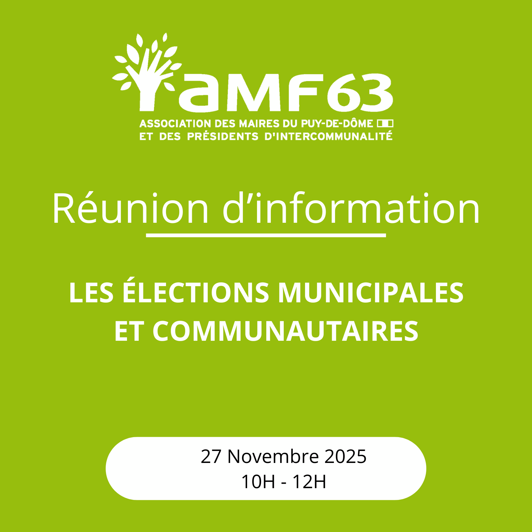 Réunion d&rsquo;information « élections municipales et communautaires »