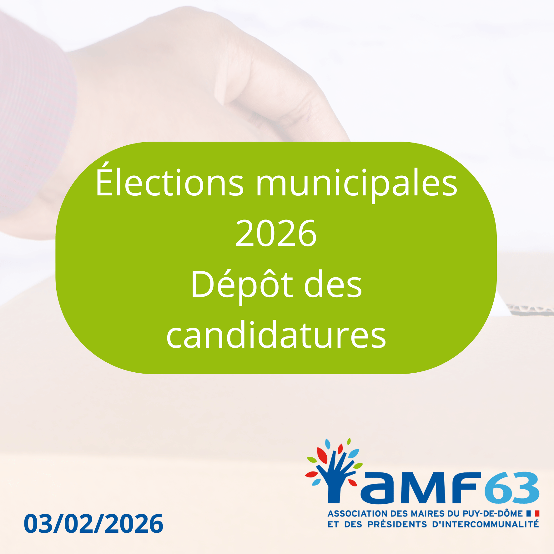 Municipales 2026 – Dépôt des candidatures