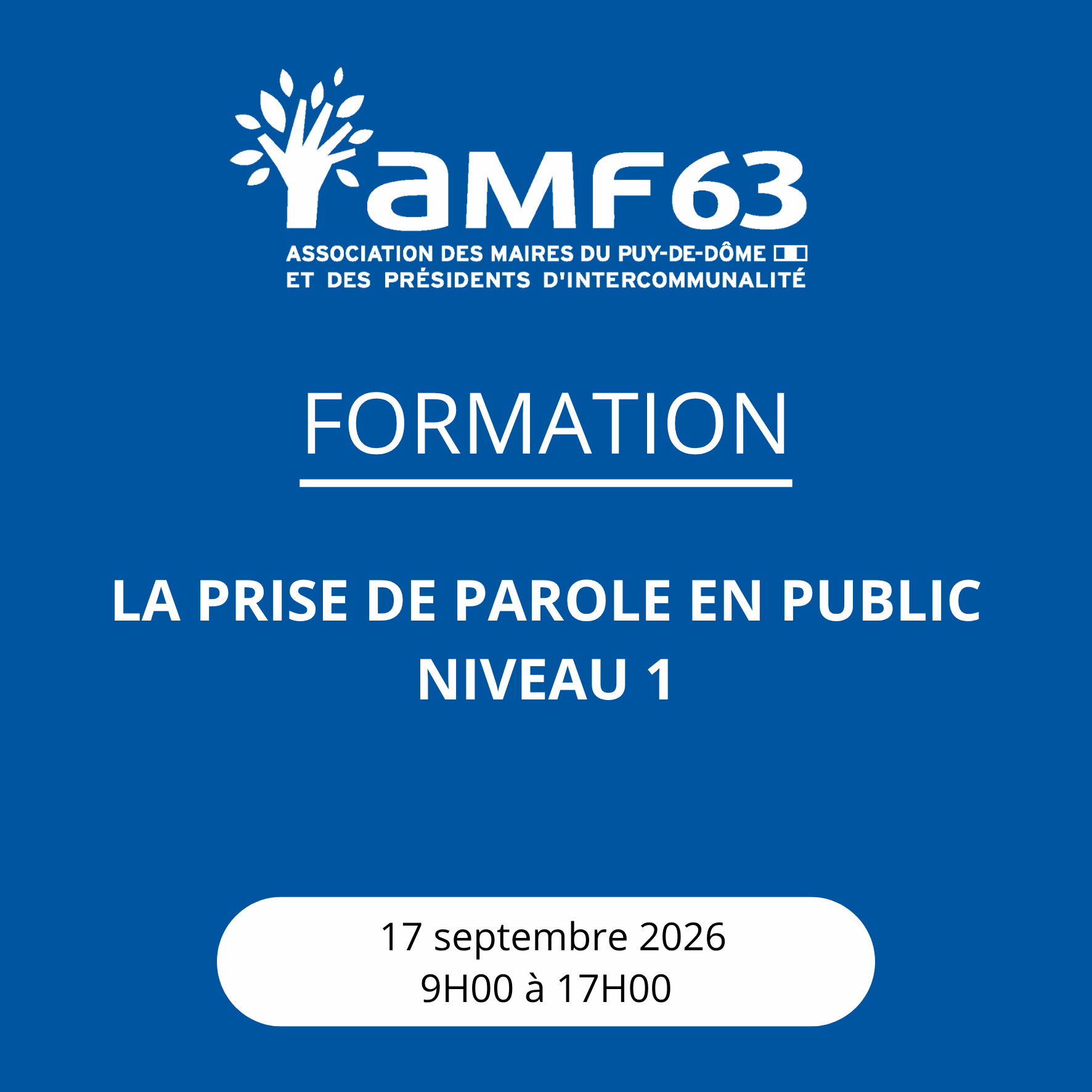 La prise de parole en public – Niveau 1 animée par Monsieur Olivier GIRARD